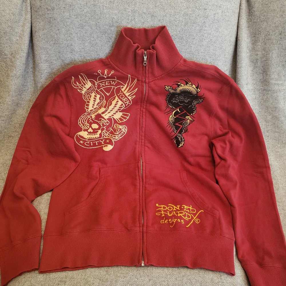 Ed Hardy Zip Sweater Men's